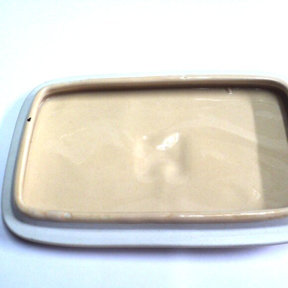 Hall China Co. for Hotpoint Refrigerators Vtg 1940 Loaf Dish w/ Lid Ceramic Gold - Picture 8 of 10